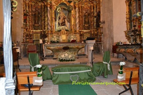 Decoración con paniculata y hortensias