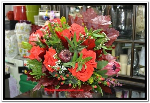 Ramo de rosas otoñal