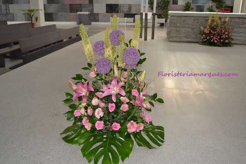 Decoración en tonos rosas y lilas