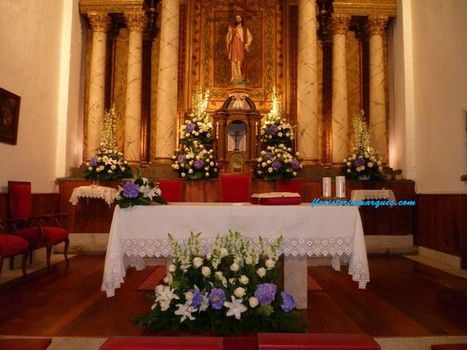 Decoración con hortensias azules
