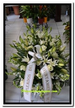 Palma blanca liliuns y rosas