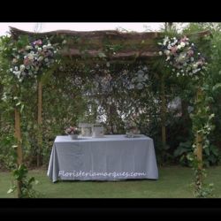 Decoración de pérgola para boda civil